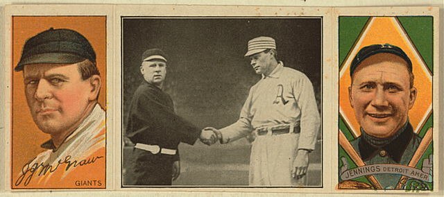 John McGraw (left) and Hughie Jennings (right) anchored the left side of the infield for Orioles teams that won three straight National League pennant