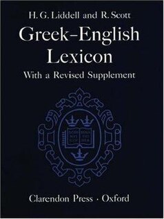 <i>A Greek–English Lexicon</i> 1843–1940 lexicon by Liddell, Scott, Jones