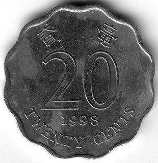 Hong Kong twenty-cent coin