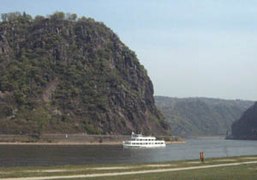 The Lorelei rock in the Rhine Gorge