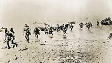 New Zealand troops landing at Gallipoli New Zealand troops first setting foot at Gallipoli taken by Joseph McBride.jpg