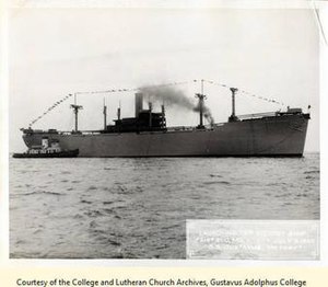 Спуск на воду корабля SS Gustavus Victory