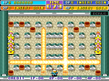 Gameplay screenshot ARC Bomber Man World (Atomic Punk 2; New Atomic Punk - Global Quest; New DynaBlaster - Global Quest).png