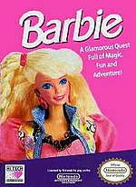 Games such as Nintendo's Barbie have been designed specifically to target female markets and contains little or no violence in keeping with what some Gender HCI studies have suggested appeals more to female audiences. Barbie NES box art.jpg