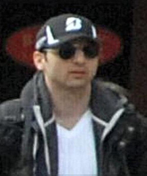 Tsarnaev at the site of the bombings