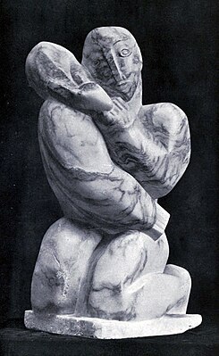 Henri Gaudier-Brzeska, 1914, Boy with a Coney (Boy with a rabbit), marble