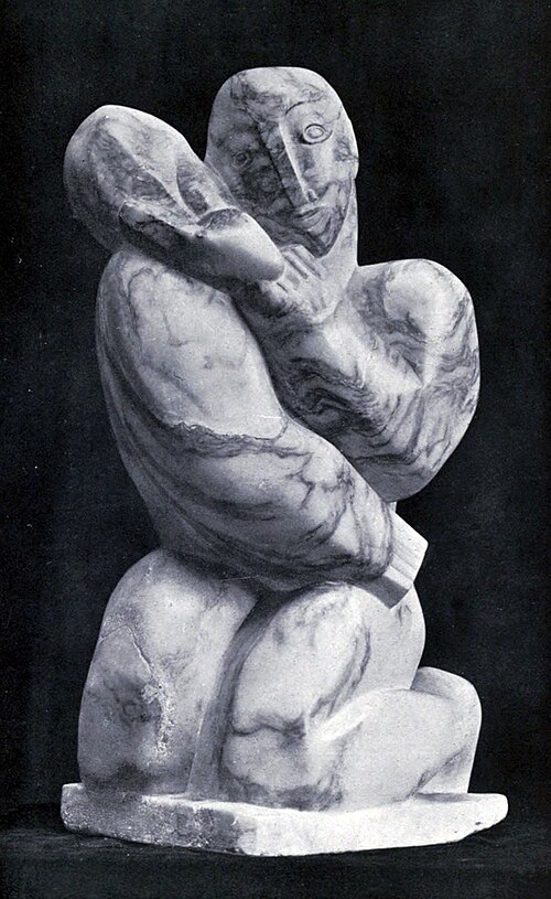 Henri Gaudier-Brzeska, 1914, Boy with a Coney (Boy with a rabbit), marble.