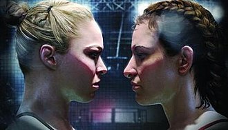Rousey and Tate featured in promotional art for EA Sports UFC Rousey Tate game.jpg