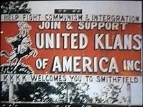 Knights of the Ku Klux Klan (KKKK) billboard shown in Brotherhood of Death SmithfieldKlanBillboard.jpg