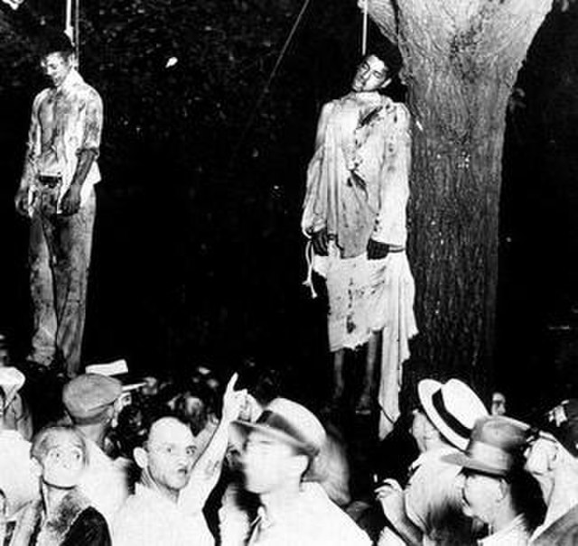 Thomas Shipp and Abram Smith, lynched in Marion on August 7, 1930