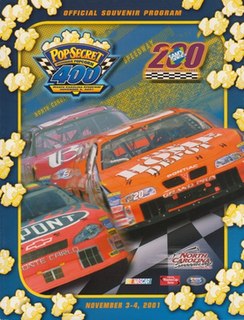 <span class="mw-page-title-main">2001 Pop Secret Microwave Popcorn 400</span> 33rd race of the 2001 NASCAR Winston Cup Series