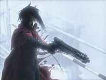 Vincent's cape took many adjustments to perfect for Advent Children, and his gun was transformed to reflect his new role as the protagonist for Dirge of Cerberus.