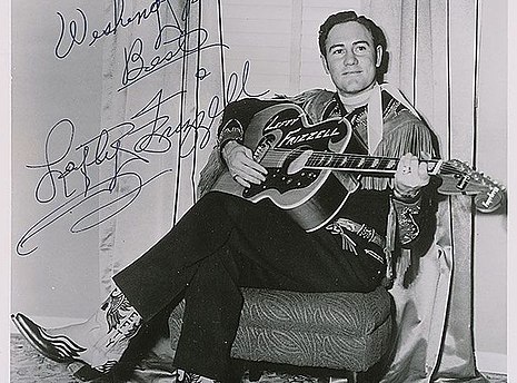 Lefty Frizzell had achieved a string of top 10 singles in the early 1950s but had experienced only sporadic success since then. In 1964 "Saginaw, Michigan" became his final number one. Lefty Frizzell landscape.jpg