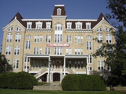 Young Hall, the tallest building in the city of Lake Forest, houses most of the humanities departments on campus