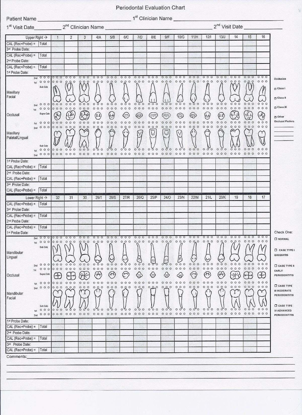 Periodontal Chart Download