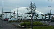 The Bubble at the former training facility of the Miami Dolphins Dolphins training camp bubble.jpg