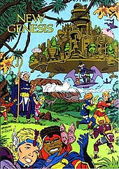 New Genesis's civilization. Art by Ed Hannigan and Tom Blyberg. NewGenesis.jpg