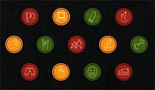 Each icon represents a song title; icon three is a condom, humorously representing the album's third track, "First Date". TOYPAJbooklet.jpg