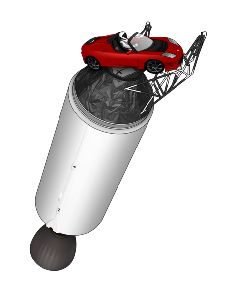 File:Tesla Roadster mounted on Falcon Heavy upper stage.png