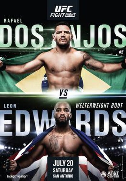 The poster for UFC on ESPN: dos Anjos vs. Edwards