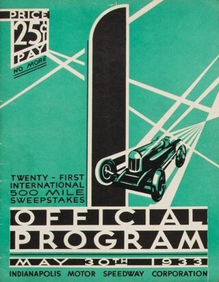 <span class="mw-page-title-main">1933 Indianapolis 500</span> 21st running of the Indianapolis 500