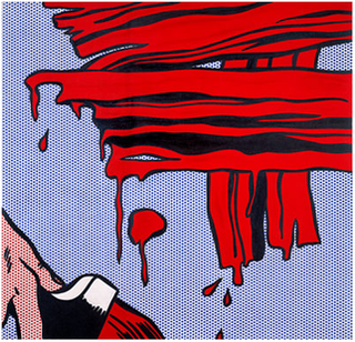 <i>Brushstrokes</i> Painting by Roy Lichtenstein