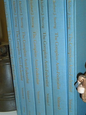 Spines of the seven-volume set CompleteAntiFedup.jpg