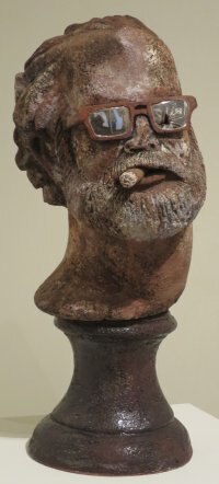 Doyen by Robert Arneson, 1972, glazed ceramic, Honolulu Museum of Art