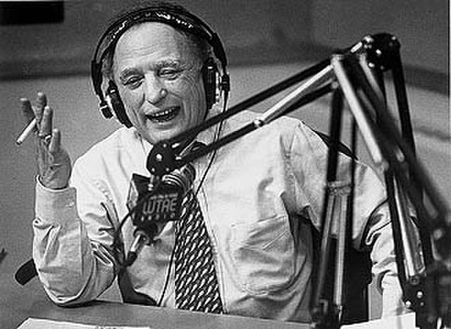Cope during his final radio show in 1995.