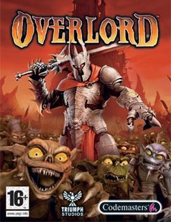 <i>Overlord</i> (2007 video game) 2007 action role-playing video game developed by Triumph Studios and published by Codemasters for Xbox 360, Microsoft Windows, Linux and PlayStation 3