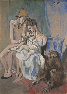 Pablo Picasso, 1905, Acrobat's Family with a Monkey (Famille au Singe)