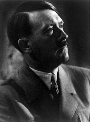 Adolf Hitler portrait, bust, 3/4 facing right.
