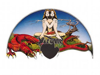 Virgin logo designed by Roger Dean for the fledgling Virgin Records label