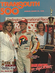 The 1992 TranSouth 500 program cover, featuring Ricky Rudd.