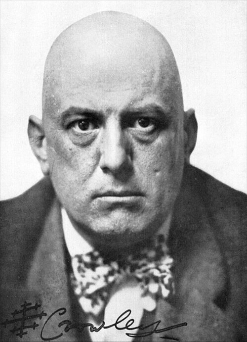 The clip has an Aleister Crowley-lookalike.