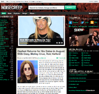 Noisecreep Hard rock and heavy metal music news and media website