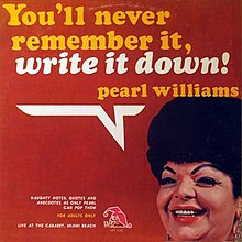 Cover of Williams' album You'll never remember it, write it down!