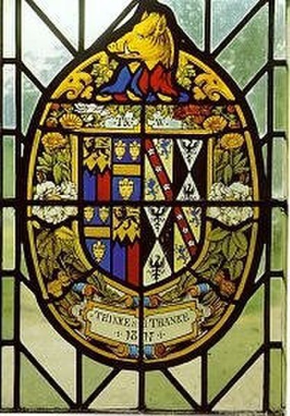 Willements's arms, from his home, Davington Priory, show his mastery of heraldic glass