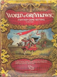 World of Greyhawk Fantasy Game Setting (1983 boxed set) Gygax83GreyhawkBoxCover.jpg