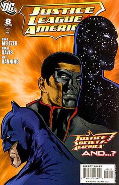 Incentive variant cover of Justice League of America, vol. 2, #8 (July 2007), art by Phil Jimenez.