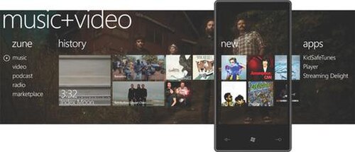The Music+Video hub on Windows Phone