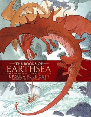 Cover of The Books of Earthsea: The Complete Illustrated Edition, with art by Charles Vess.