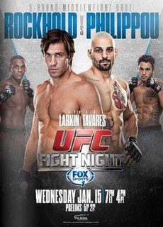 <span class="mw-page-title-main">UFC Fight Night: Rockhold vs. Philippou</span> UFC mixed martial arts event in 2014