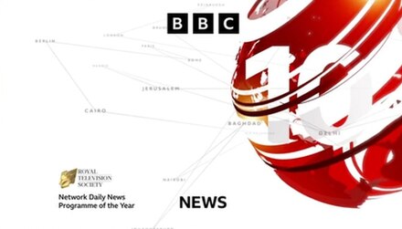 Title card used since 3 April 2023. Alongside it was a Royal Television Society award for "Network Daily News Programme of the Year".