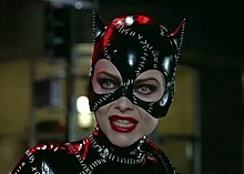 Michelle Pfeiffer portrayed Catwoman in Batman Returns. BatmanReturnsCat.jpg