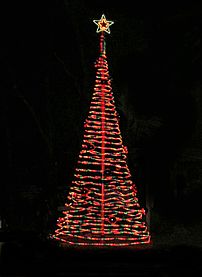 A designer Christmas tree in an Australian vil...