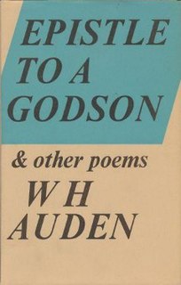 <i>Epistle to a Godson</i> 1972 a book of poems by W. H. Auden