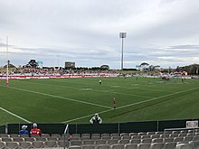 A view of the ground prior to a match between the St. George Illawarra Dragons and Canterbury-Bankstown Bulldogs in August 2018. Jubilee Oval in 2018.jpg