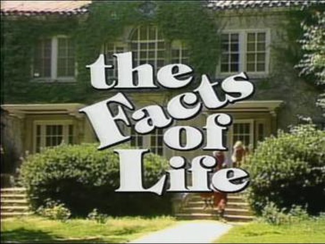 The Facts of Life title screen is shown which was used for season 1. A similar shot without students was used for seasons 2–4.