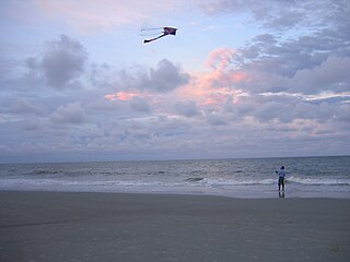 Man flying kite
